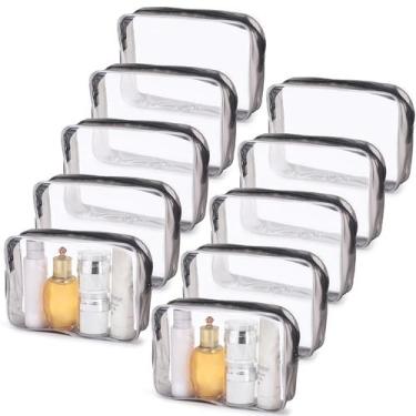 Imagem de Sacos de cosméticos Tbestmax Waterproof Travel Toiletry, pacote com 10