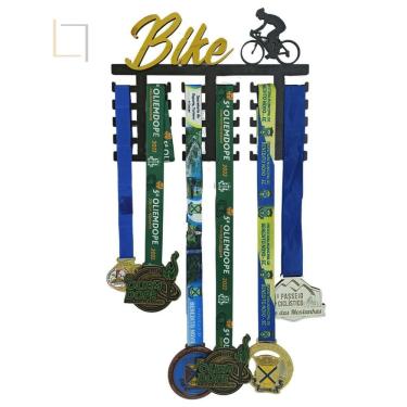 Imagem de Portas Medalhas Bike Ciclismo Suporte De Medalha Premiação