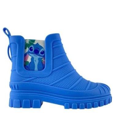 Imagem de Bota Grendene Cano Curto Inafntil Stitch Azul Claro-Feminino