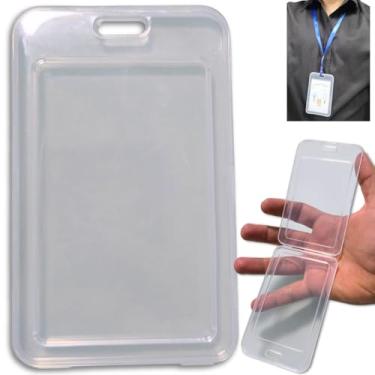 Imagem de Porta Crachá Cartão Plástico Rígido Transparente Credencial (1)