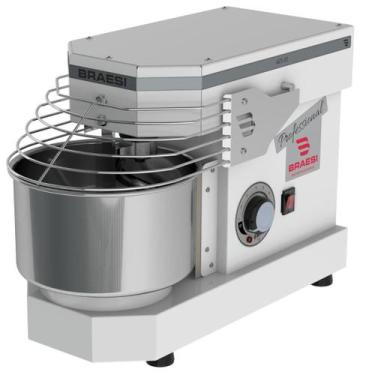 Imagem de Masseira Espiral AES-03 BR Branca Braesi - Tacho Inox LED c/ 10 Vel Pa