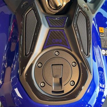 Imagem de Resin Bike Adesivos 3D de motocicleta compatíveis com Yamaha Mt 09 2024-2025 Azul - SP Proteção de área de chave contra impactos e arranhões. Adesivo 3D Resin Gadget Moto