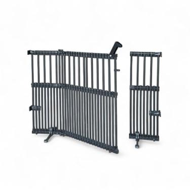 Imagem de Cercado Jardim e Piscina Modular 2,92m com Portão 5cm espaçamento entre as grades Altura 60cm 80cm 100cm Cores Preto ou Branco Extensível Seguro para Crianças e Pets(Preto, 100cm | Altura)