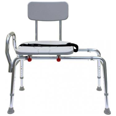 Imagem de Cadeira de Banho Móvel para Idosos e Adultos, até 150 Quilos, EAGLE HEALTH SUPPLIES, Cinza