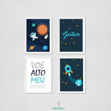 Imagem de Kit de Quadro Astronauta com Moldura Personalizada - no-brand