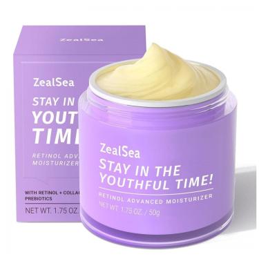 Imagem de Creme Hidratante Anti Idade Facial com Vitamina E e Ácido Hialurônico, 50g, ZEALSEA ZS...