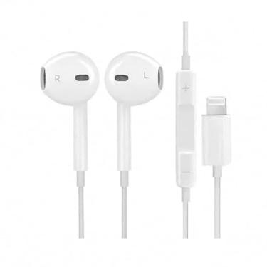 Imagem de Fone de Ouvido A'gold para iPhone, com Conector Lightning | Conexão Direta Sem Bluetooth, Microfone e Controle Integrado