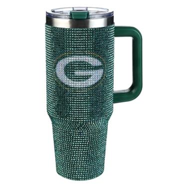 Imagem de The Memory Company Copo oficialmente licenciado NFL - Green Bay Packers 1,304 g TC Bling Game Day Tumbler com logotipo vintage