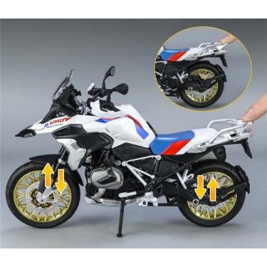 Imagem de Miniatura Moto BMW 1250GS Branca Alloy Model 1/9, Branco