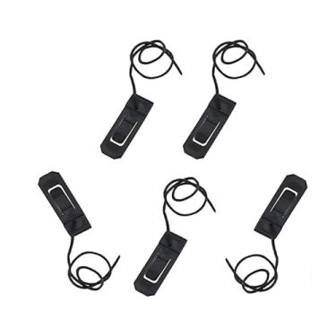 Imagem de YuanHolumid 5 peças de clipes de barbatana de prancha de surf pretos de substituição para prancha de surf fivela de quilha de raquete acessório para pranchas longas, acessório de prancha de remo de