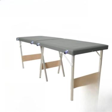 Imagem de Maca dobrável portátil Premium - Estética/Massagem/Cílios/Tatuagem- 240kg(Cinza)
