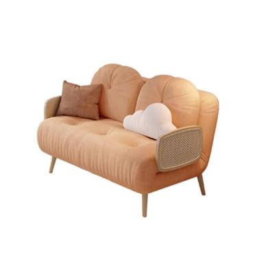 Imagem de Sofá-cama dobrável Sofá-cama dobrável, encosto ajustável, cadeira conversível, design que economiza espaço, adequado para quartos e salas de estar(Orange,120cm)