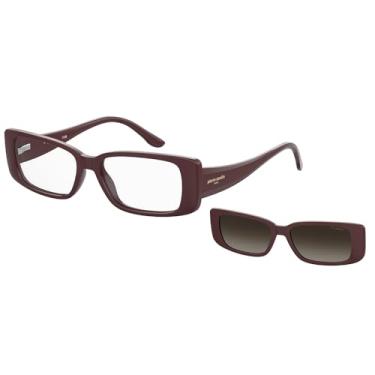 Imagem de Armação de Óculos Clip On Pierre Cardin P.C. 8534/Cs LHF - Vermelho 53