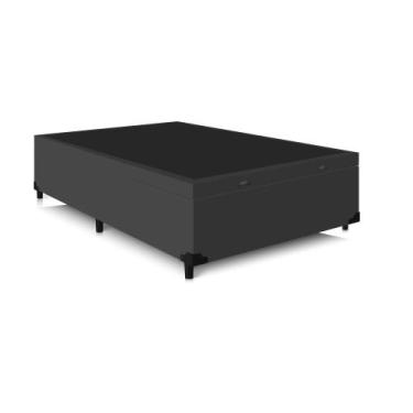Imagem de Cama Box Baú Sommier Casal 138x188x42 Premium - ProMax, Preta