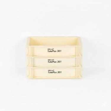 Imagem de KBDcraft Caixa de armazenamento empilhável – Caixa organizadora de plástico resistente e bandeja com paredes retas, pequenas caixas de plástico para armazenamento, 30,5 x 20,3 x 7,6 cm, 1,5 litro