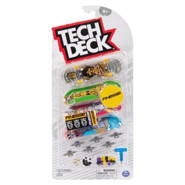 Imagem de Kit 4 Skates de Dedo Tech Deck Finesse Sunny com Acessórios Completos 