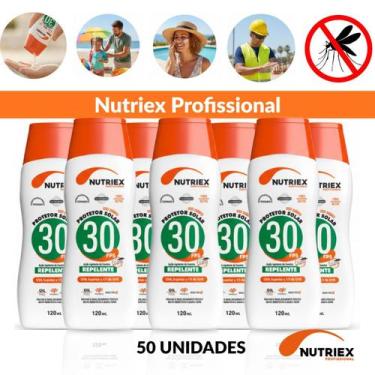 Imagem de 50 Unidades Protetor Solar Nutriex Fps30 Atacado Repelente