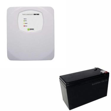 Imagem de Fonte carregadora temporizada ipec + bateria 12v