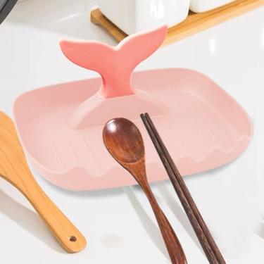 Imagem de Descanso de colher e tampa para balcão de cozinha, suporte criativo de tampa de rabo de peixe multifuncional para descanso de colher, descanso de utensílios com suporte de tampa de panela para bancada