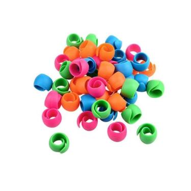 Imagem de 24 peças de ferramentas de costura coloridas – protetores de carretel de linha, suportes flexíveis de silicone para evitar que a linha caia, embarace e desenrole no bordado da máquina de costura