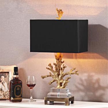 Imagem de OUFULA Luxo Americano Criativo Lâmpada de Mesa Para Sala de Estar Quarto Estudo Villa Hotel Cama Mesa Luz (Estilo 036A)