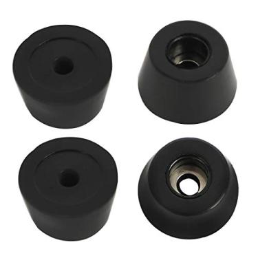 Imagem de 4 peças de borracha amortecedores pés amortecedores móveis mesa armário pernas almofadas antiderrapantes com arruela de metal D21x16xH12mm