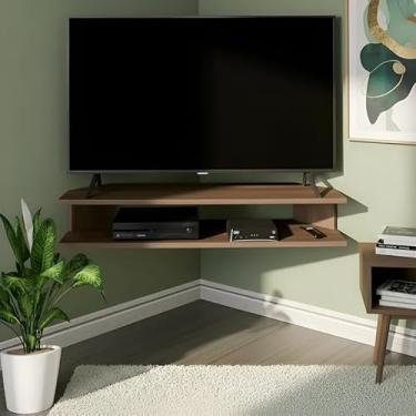 Imagem de Rack Suspenso para TV de até 50” Aparador Bancada Estante de Canto Versati