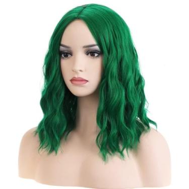 Imagem de Peruca Right On Verde Esmeralda Curly Beach Wave 30cm - RightOn