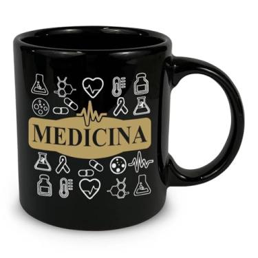 Imagem de Caneca Xicara Cerâmica Linha Profissão Medicina - 320ml