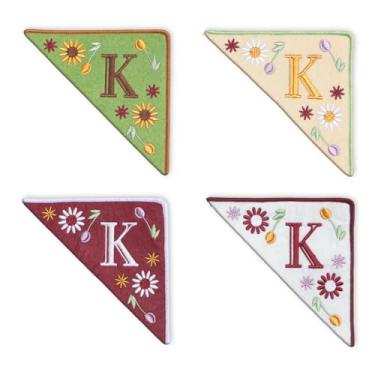 Imagem de TenDawn Marca de canto bordada personalizada, pacote com 4, canto de marcador de página de feltro inicial, presente para amantes de livros