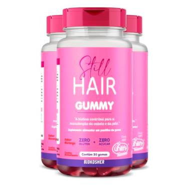 Imagem de Kit 3 Gummy Hair Still Sabor Morango Unilife 30 gomas