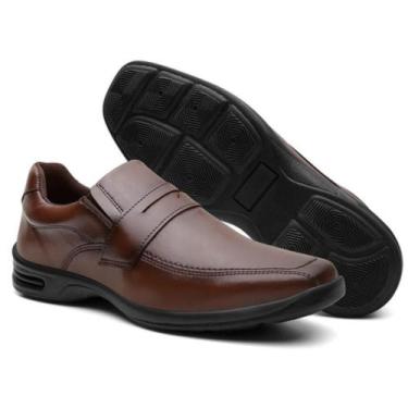 Imagem de Sapato Social Confortável Liso Leve Clássico Masculino - Bootz, Marrom