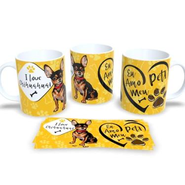 Imagem de Caneca Xícara Cachorro Café Chá Amante de Pets (I love Chihuahua)