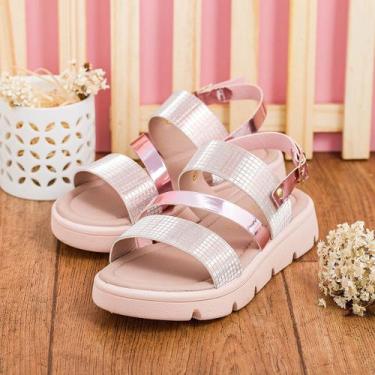 Imagem de Sandália Infantil Menina Flatform Pinokio - PINOKIO CALÇADOS, Rosa, 28