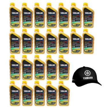 Imagem de Yamalube TCW3 2 Tempos Óleo Náutico Premium Kit 24 + Boné - Yamaha