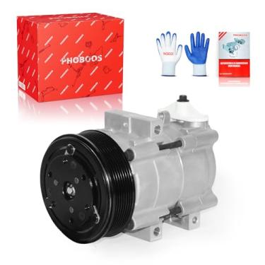 Imagem de PHOBOOS Compressor A/C com embreagem compatível com Ford F-150 1997-2001, Excursion 2003-2005, F-250/350/450/550(Super Duty) 1999-2007 & Lincoln, 4.5L 4.6L 5.4L 6.0L 6.8L Models. f. 5815 2, CO-35112C