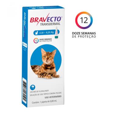 Imagem de Antipulgas Transdermal MSD para Gatos 2,8 a 6,25kg Bravecto