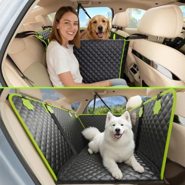 Imagem de Capa de assento de carro 2 em 1 para banco traseiro, transforme para o modo passageiro - assento de carro para cachorro, impermeável, resistente a arranhões, suporte para 150 kg, para atividades ao ar