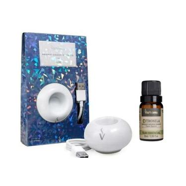 Imagem de Aromatizador Difusor Portátil Usb Com Led + Óleo Essencial Via Aroma, 