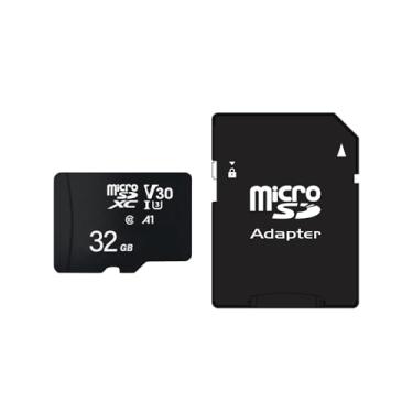 Imagem de Cartão de memória micro SDXC de 32 GB com adaptador de até 90 MB/s velocidade de leitura U3 V30 A1 classificação HD suporte cartão TF para câmeras de segurança, tablets, telefones