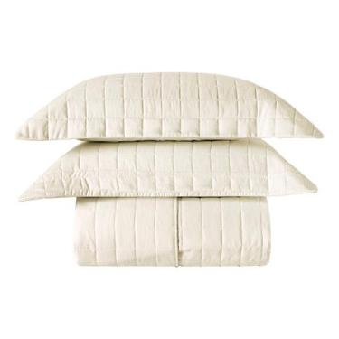 Imagem de Cobre Leito Matelassê Percal 300 fios Basic King 03 Peças 100% Poliést