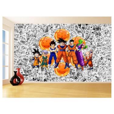 Imagem de Papel De Parede Dragon Ball Goku Vegeta Anime 3,5M Dbz104 - Você Decor