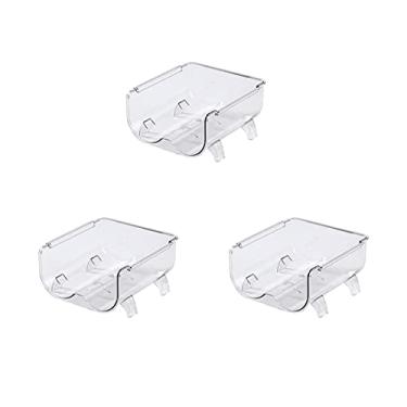 Imagem de Organizador de garrafa de água de plástico com 3 peças, suporte empilhável para garrafas, rack de vinho, comporta 4 garrafas, suporte transparente para garrafa de vinho