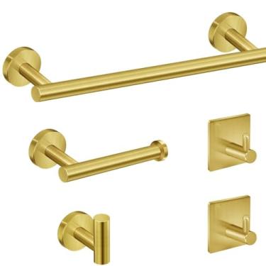 Imagem de Kit de gancho de suporte de lenços de banheiro de aço inoxidável 304 (Cor: B, Tamanho: 42 cm) (C 42 cm)