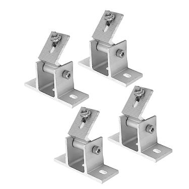 Imagem de WALFRONT 4 Conjuntos de Suporte de Montagem de Painel Solar, pé de Liga de Alumínio, Suporte Fotovoltaico para Instalação de Fotovoltaico Montado No Telhado