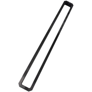 Imagem de STXYANGV Puxador de porta deslizante preto conjunto de puxar e descarga peças de reposição de ferragens de porta de celeiro maçaneta dupla face barra externa interna, acabamento de aço inoxidável