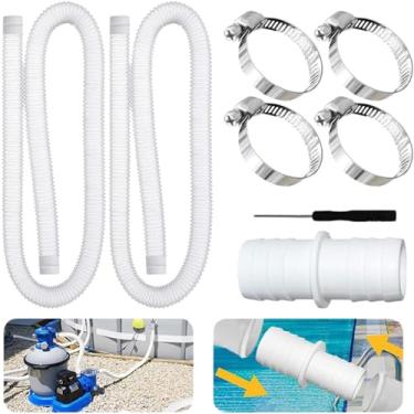 Imagem de Mangueiras de piscina, mangueira de filtro de piscina, 99 cm, conector flexível resistente para circulação de água manual aspiração de conexões de spa