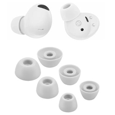Imagem de Fones de ouvido de substituição Galaxy Buds 2 Pro Ear Tips, P/M/G, tamanho misto de silicone macio, acessórios de pele de borracha flexível (branco)