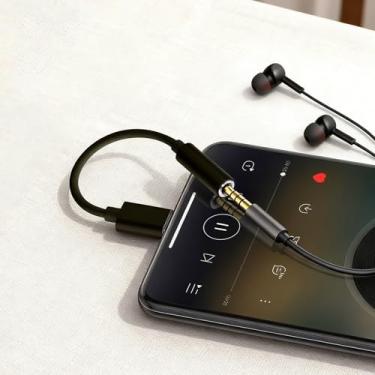 Imagem de Adaptador de fone de ouvido USB-C para áudio de 3,5 mm (pacote com 2) compatível com iPhone 17/16/15/iPad/Samsung Galaxy S25/S24/S23/S22/S21 - Adaptador tipo C para cabo auxiliar - preto