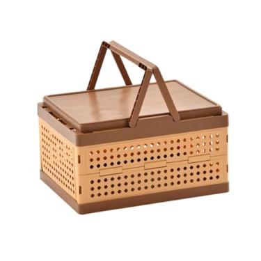 Imagem de Ｂｅｓｇａ Caixa organizadora dobrável com tampa, multiuso, ideal para piqueniques, cozinhas, churrascos e uso externo, Single Layer 23cm H